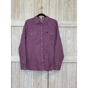 Cinch Western Rodeo Cowgirl Long Sleeve Button Up Womens XLarge Shirt NWT